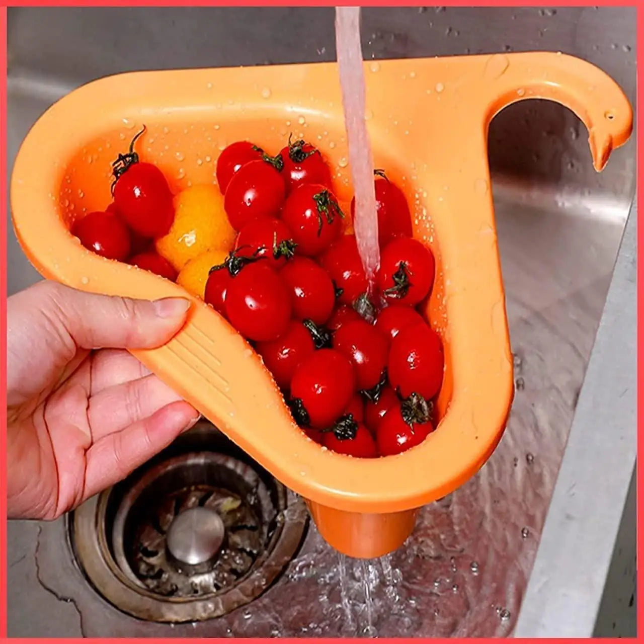 Multipurpose Plastic Kitchen Sink Organizer Corner Dish Drying Rack Sink Basket - Pack Of 2