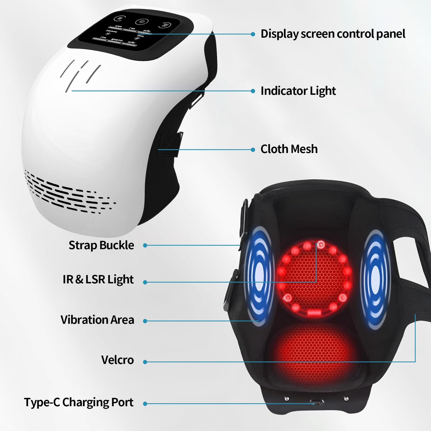 Intelligent Knee Massager with Heating & Vibration Therapy
