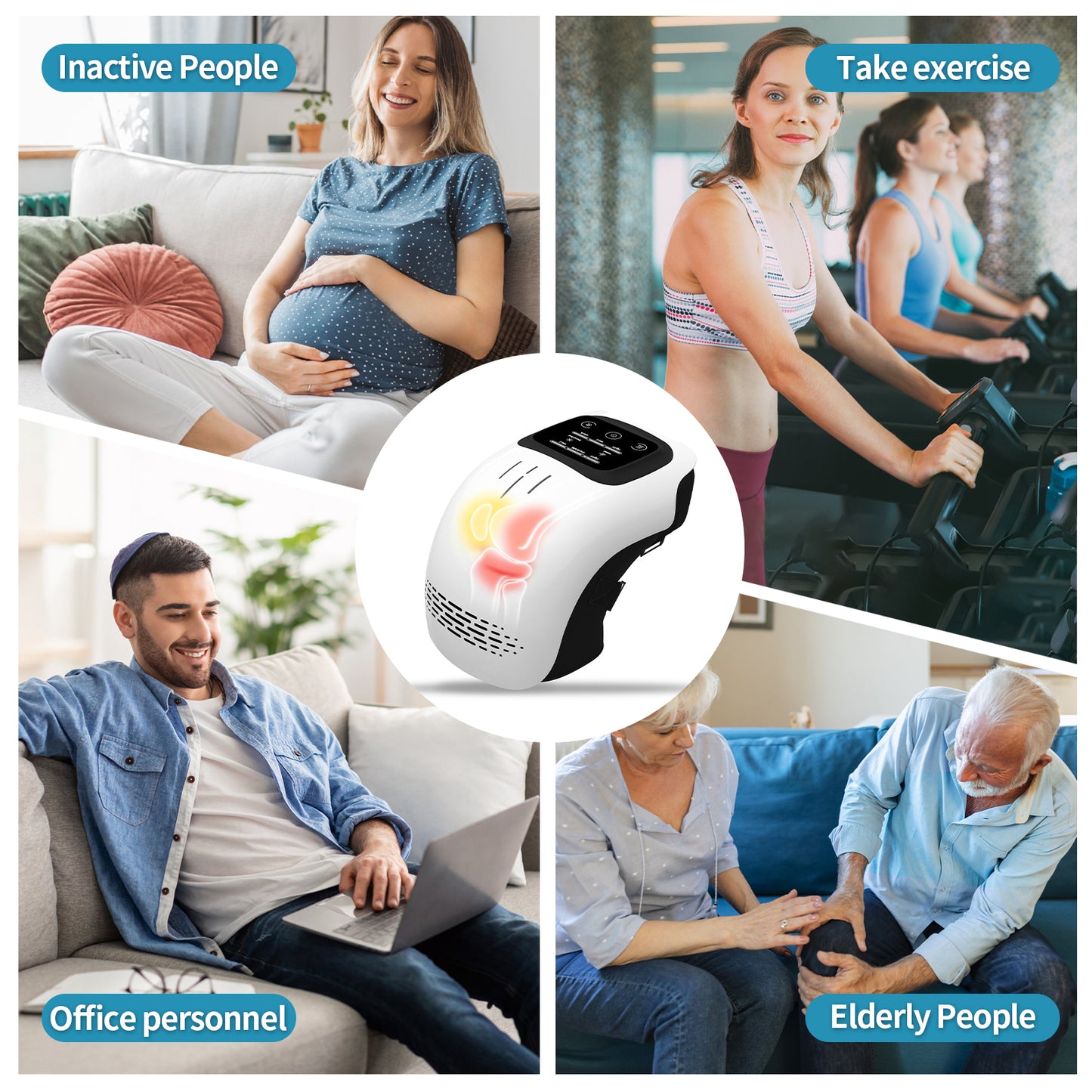 Intelligent Knee Massager with Heating & Vibration Therapy