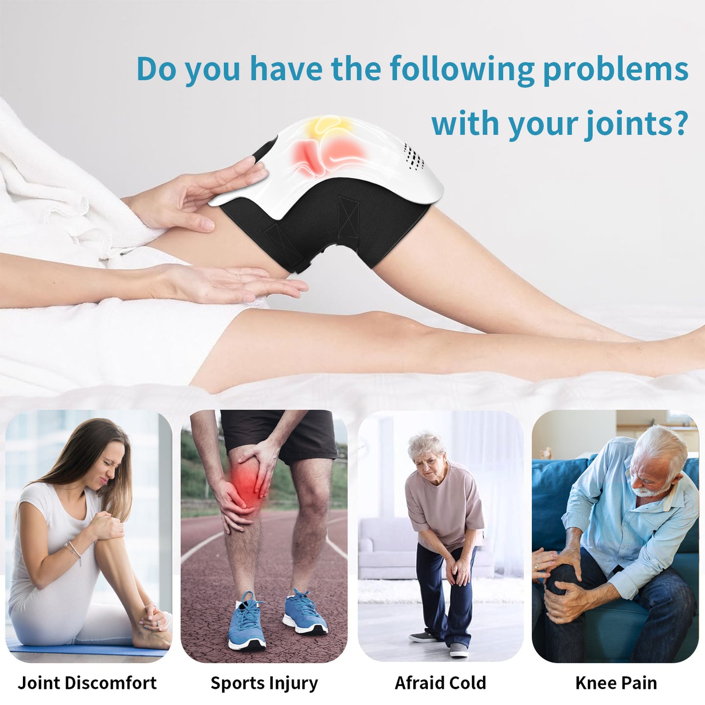 Intelligent Knee Massager with Heating & Vibration Therapy